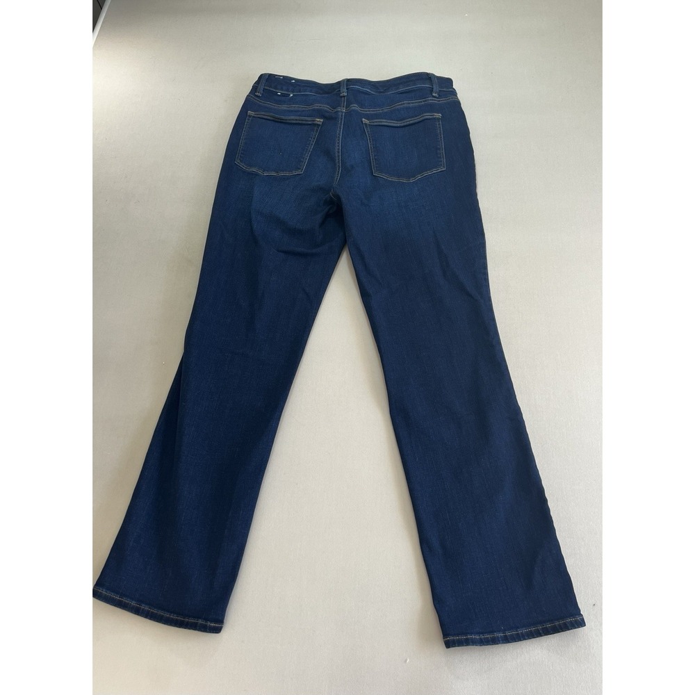 Talbots Jeans 12 W 34" L 31" Straight Leg 5 Pocket Dark Wash